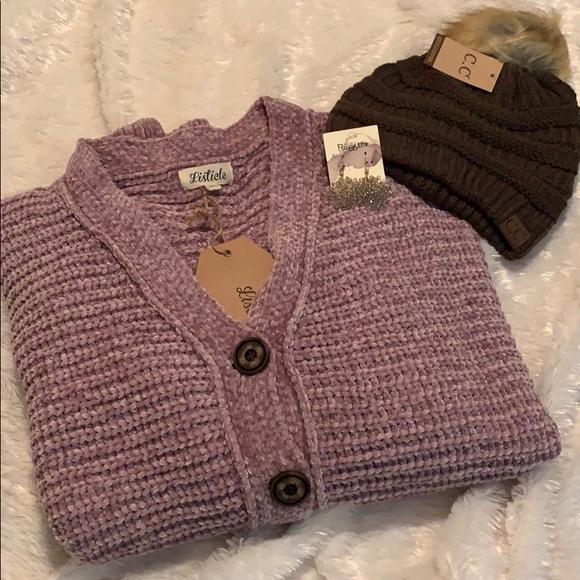 Super Soft Cardigan in Mauve ⚠️LAST ONE❗️⚠️ - Picture 3 of 3